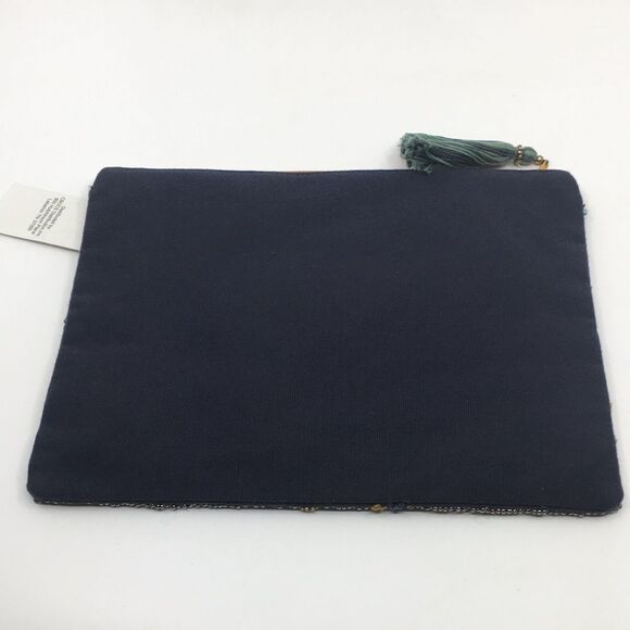 NWT Beaded Boho Paisley Embellished Clutch Pouch - Picture 5 of 15